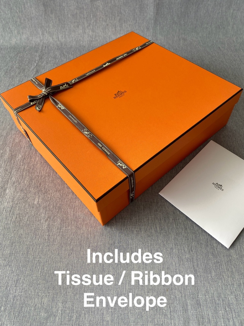 NEW Authentic Hermes | Full Gift Box Set with Ribbon Tissue Envelope